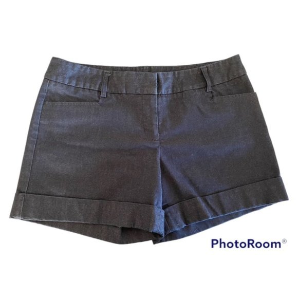 Express Editor Dark Chambray Dress Shorts - Picture 1 of 8